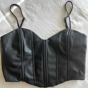 Leather corset top
